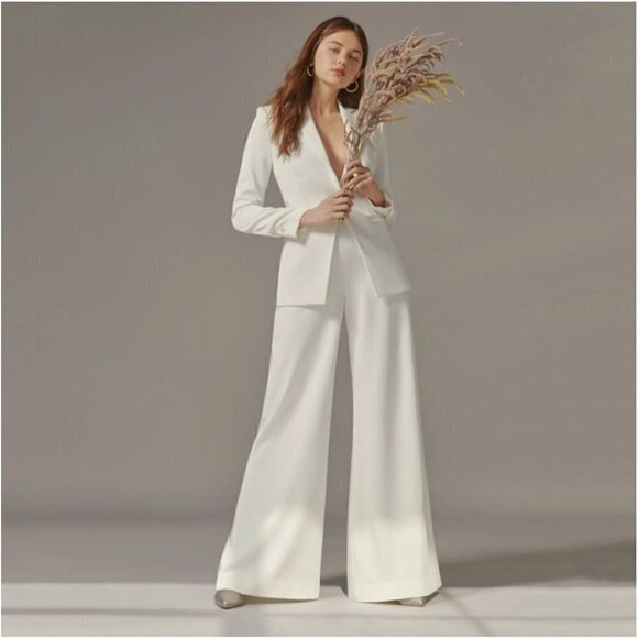 Floravere Jackets & Blazers - Floravere RBG Single Button Bridal Blazer Jacket White